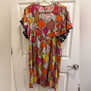 Uncle Frank Multicolor Lantern Print Dress